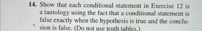 Solved 4 Show That Each Conditional Statement In Exercise