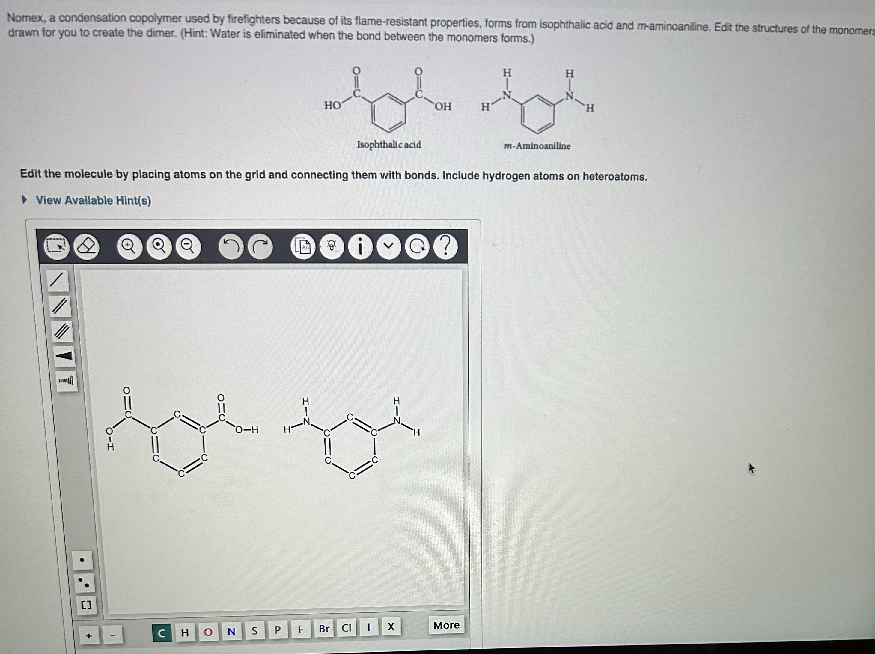 Solved Nomex, a condensation copolymer used by firefighters | Chegg.com
