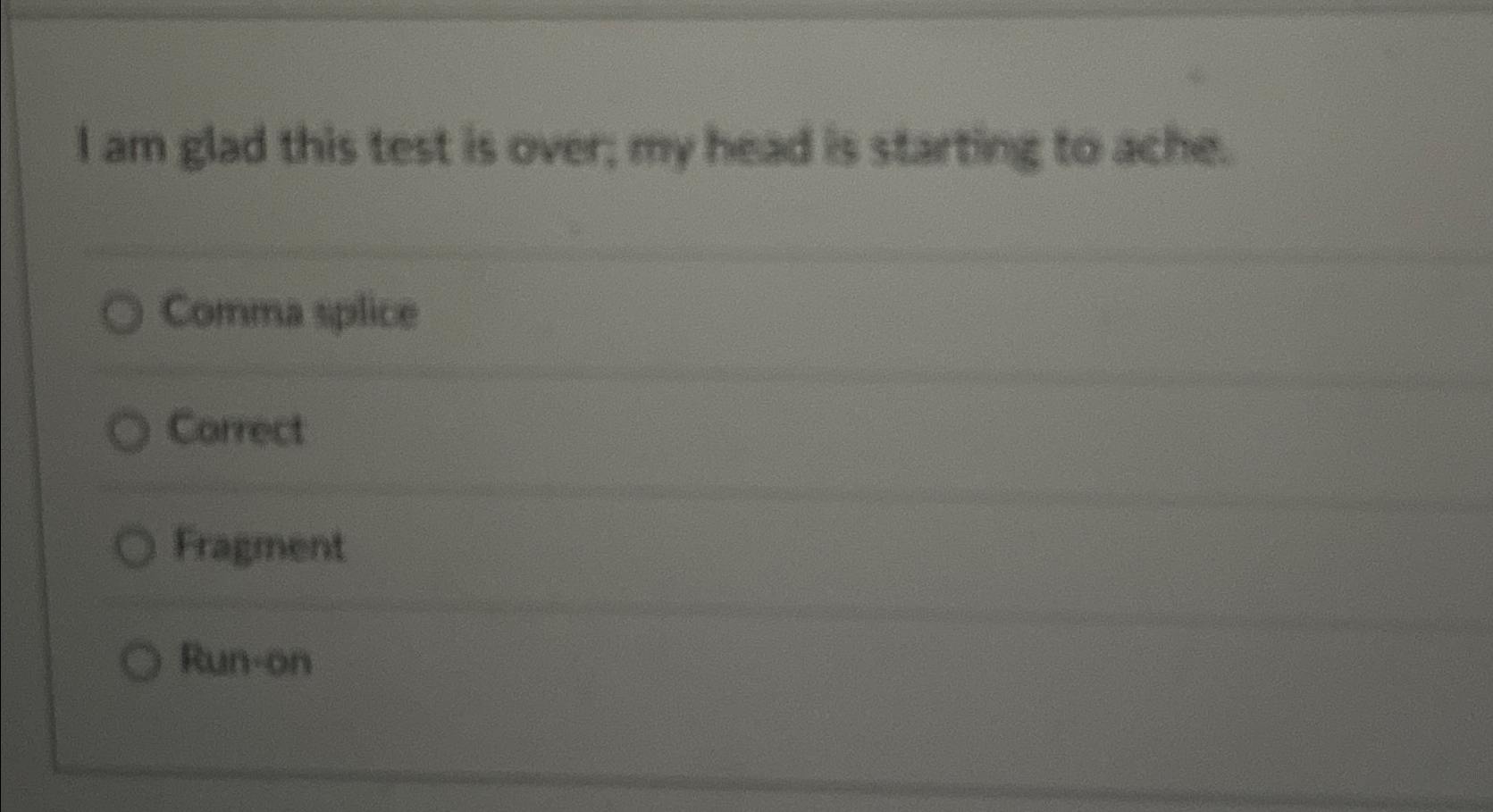 Solved I am glad this test is over, my head is starting to | Chegg.com