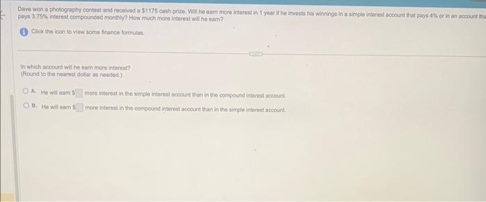 Solved beher investment? Click the iron to vies some finance | Chegg.com