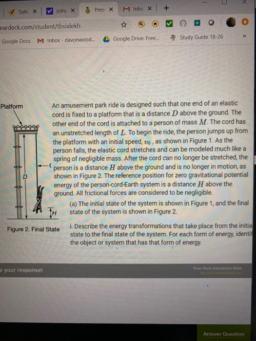 Solved Pres M Safe X W Join Eardeck Com Student Tbsi Chegg Com