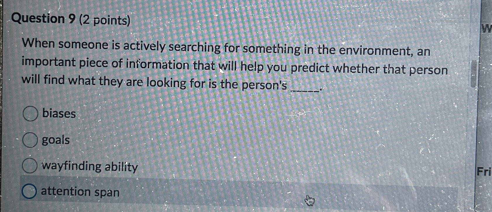 Solved Question 9 ( 2 ﻿points)When someone is actively | Chegg.com