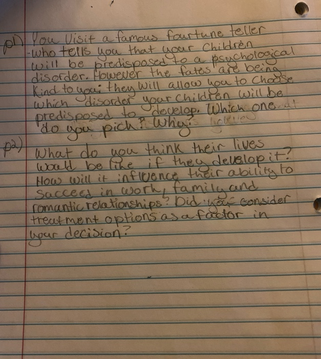 Solved Pll You Visit A Famous Fourtune Teller Who Tells You 