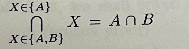 Solved ⋂X∈{A,B}X∈{A}X=A∩B | Chegg.com