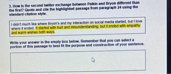 Solved 3 How Is The Second Twitter Exchange Between Paik Chegg Com