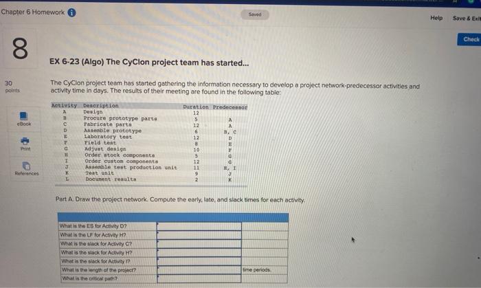 Solved Chapter 6 Homework Saved Help Save & Exit Check 8 EX | Chegg.com