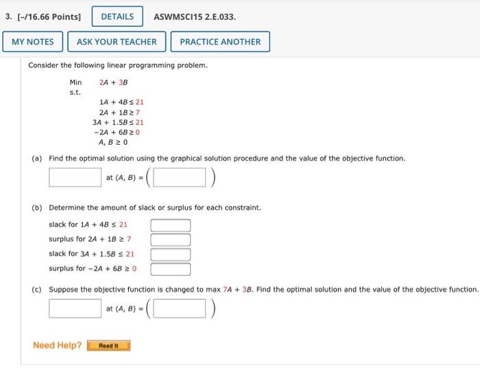 Solved Consider The Following Linear Programming Problem. | Chegg.com