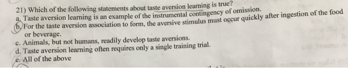 Which Of The Following Statements Is True About Taste
