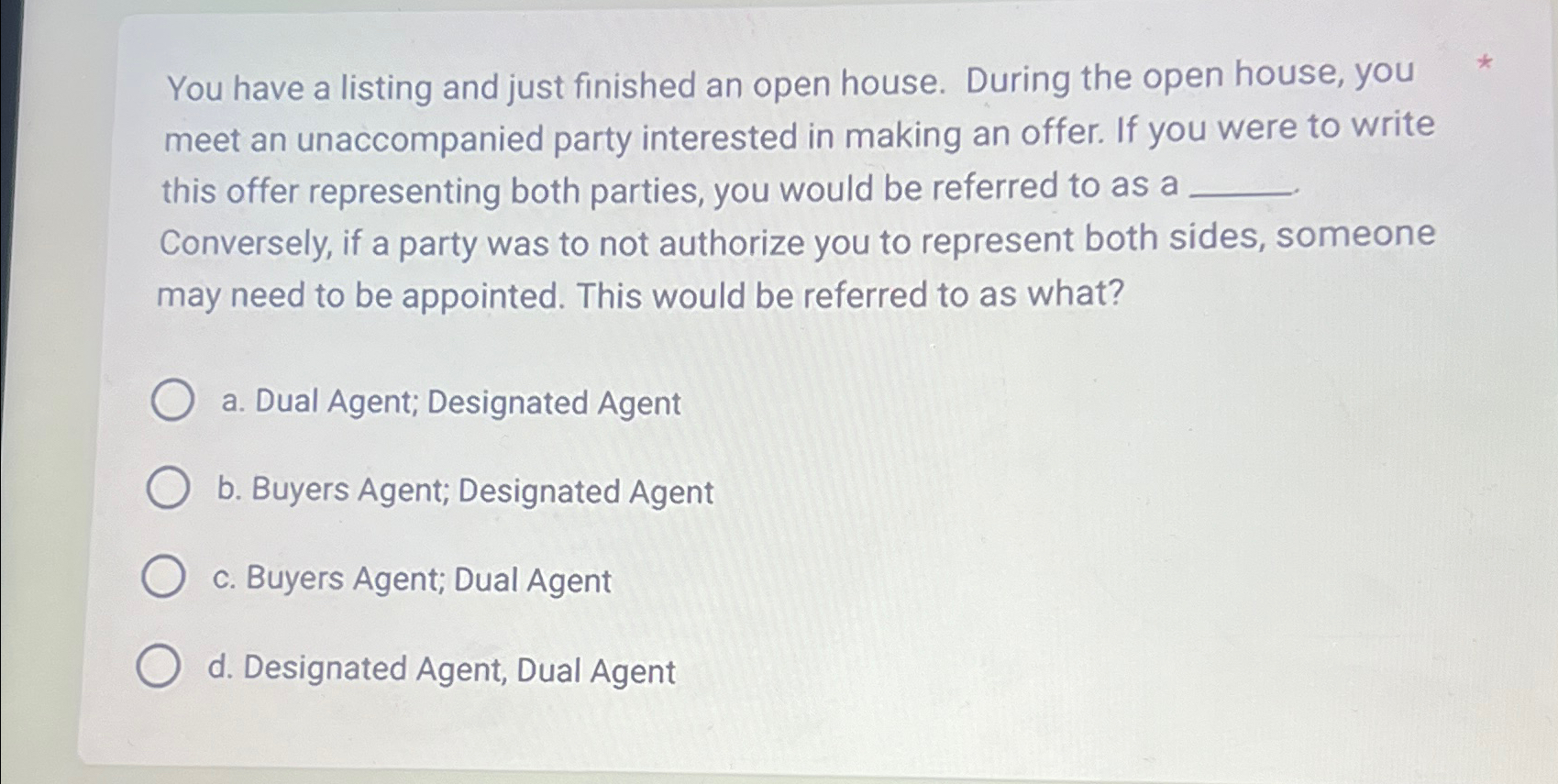 Solved You have a listing and just finished an open house. | Chegg.com