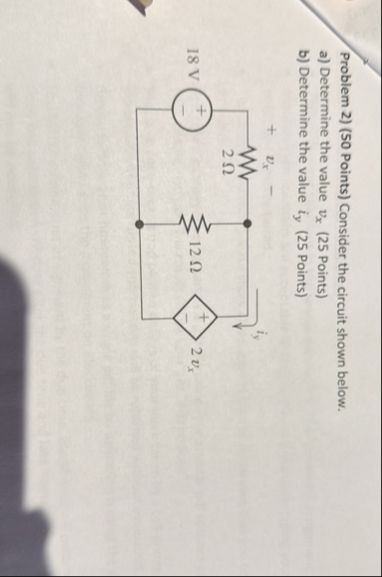 Solved Problem 2) ( 50 ﻿Points) ﻿Consider the circuit shown | Chegg.com