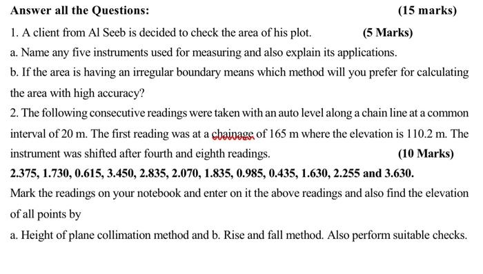 Solved Answer all the Questions: (15 marks) 1. A client from | Chegg.com