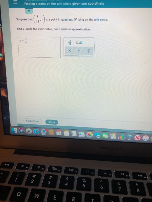 Solved Finding a point on the unit circle given one | Chegg.com