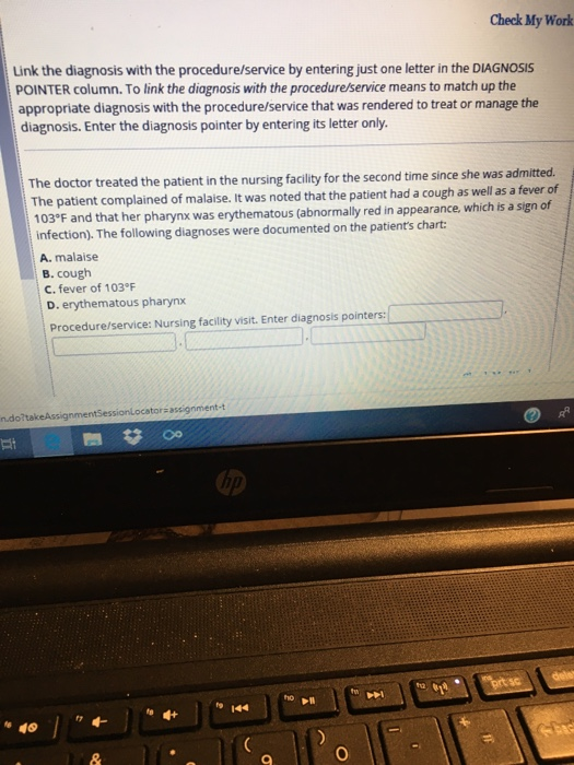 Solved Check My Work Link The Diagnosis With The Chegg