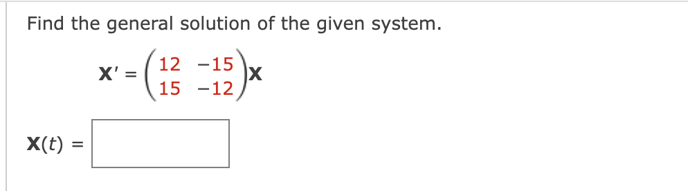 Solved Find the general solution of the given | Chegg.com