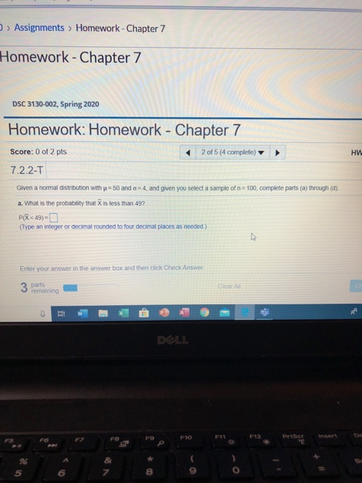 Solved > Assignments > Homework - Chapter 7 Homework - | Chegg.com