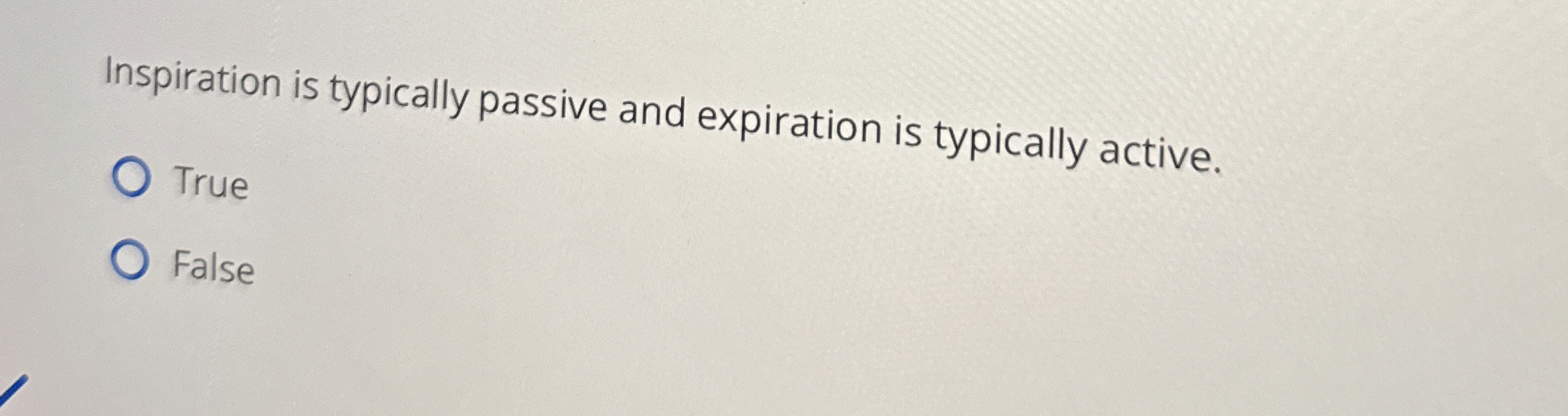 Solved Inspiration is typically passive and expiration is | Chegg.com