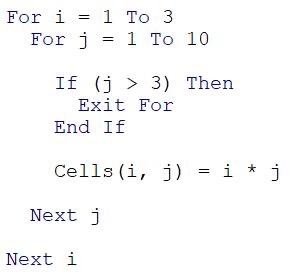 Solved For j=1 To 3 Cells (i,j)=i∗j j=j+1 Next j i=i+1 Next | Chegg.com