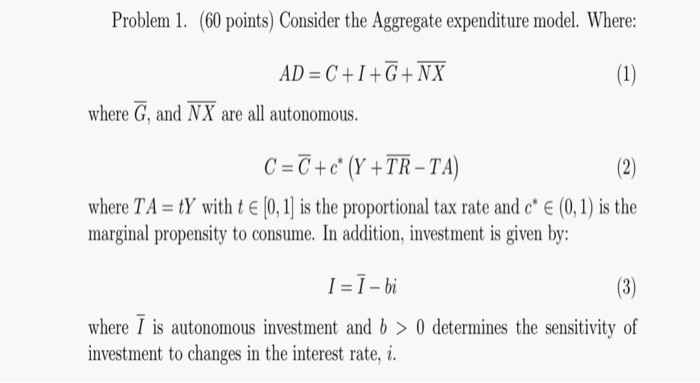 solved in the classical model, a decrease in aggregate... Solved Problem 1. (60 points) Consider the Aggregate | Chegg.com