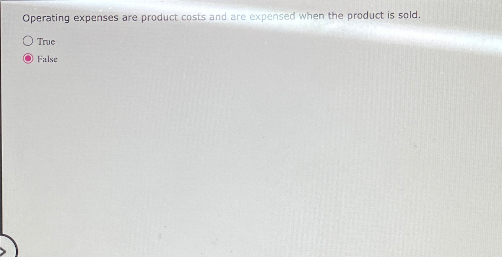 Solved Operating expenses are product costs and are expensed | Chegg.com