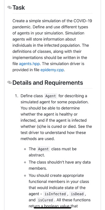 Task Create a simple simulation of the COVID-19 | Chegg.com