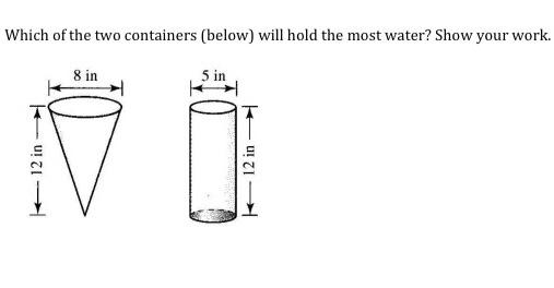 Solved which of the two containers below holds the most | Chegg.com