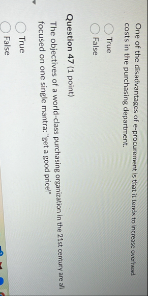 [Solved]: One of the disadvantages of e-procurement is that