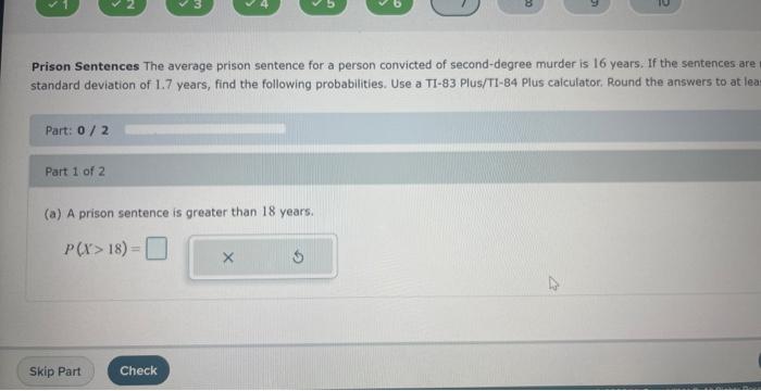 Solved Prison Sentences The average prison sentence for a | Chegg.com