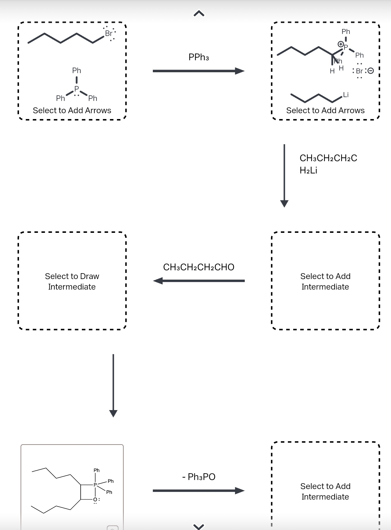 Solved PPh3CH3CH2CH2CHOCH3CH2CH2CH2LiPh3POSelect to | Chegg.com
