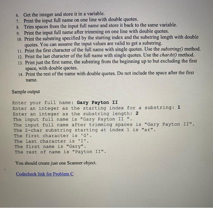 Solved Problem C Write a Java program StringProg which | Chegg.com