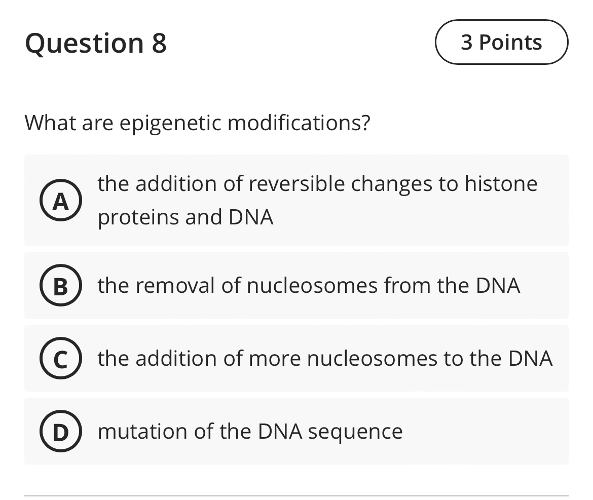 Solved Question 8What are modifications?(A)the