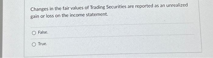 Solved Adjusting Securities Available for Sale to their | Chegg.com