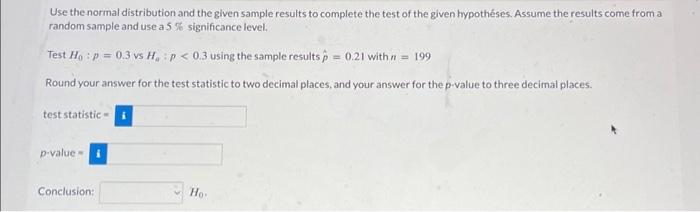 Solved Use the normal distribution and the given sample | Chegg.com