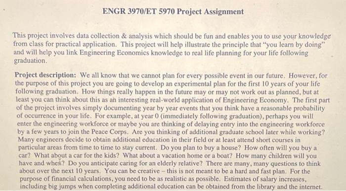 Solved This project involves data collection \& analysis | Chegg.com