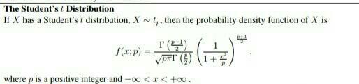 Solved The Student's t Distribution If X has a Student'st | Chegg.com