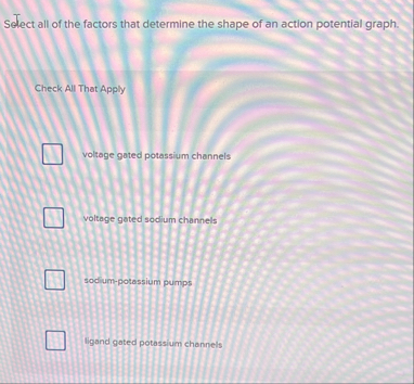 Solved Select all of the factors that determine the shape of | Chegg.com