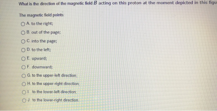 Solved Find The Direction Of The Magnetic Field B Acting On | Chegg.com