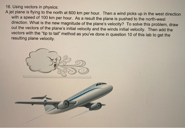 Solved 16. Using vectors in physics: A jet plane is flying | Chegg.com