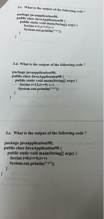 Solved 3.e. What is the output of the following code? | Chegg.com