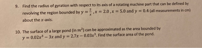 Solved 9. Find the radius of gyration with respect to its | Chegg.com