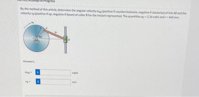 Solved By The Method Of This Article, Determine The Angular | Chegg.com