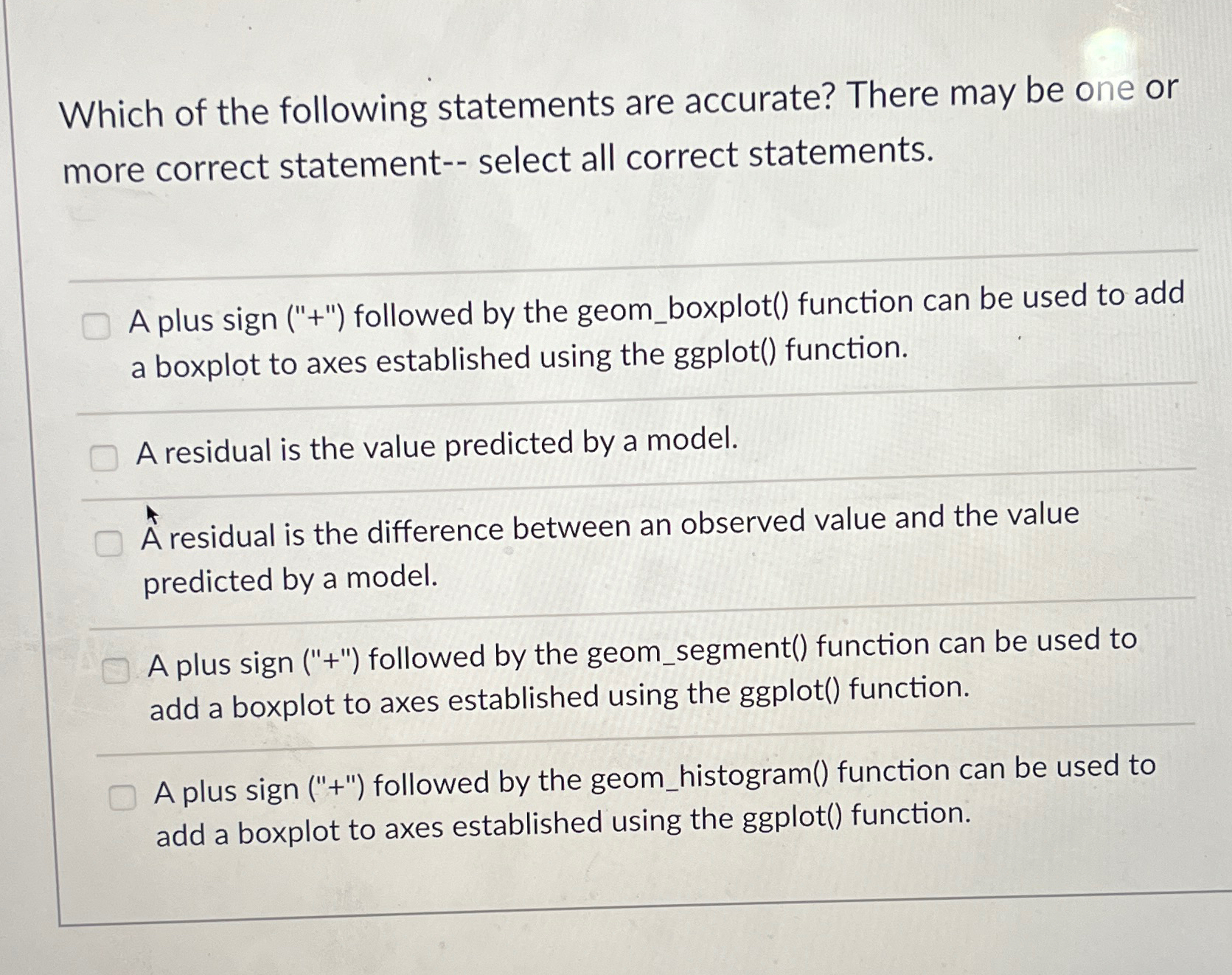 Solved Which of the following statements are accurate? There | Chegg.com