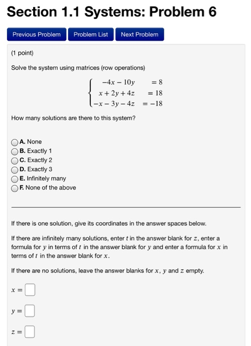 Solved Section 1.1 Systems Problem 6 Previous Problem Chegg