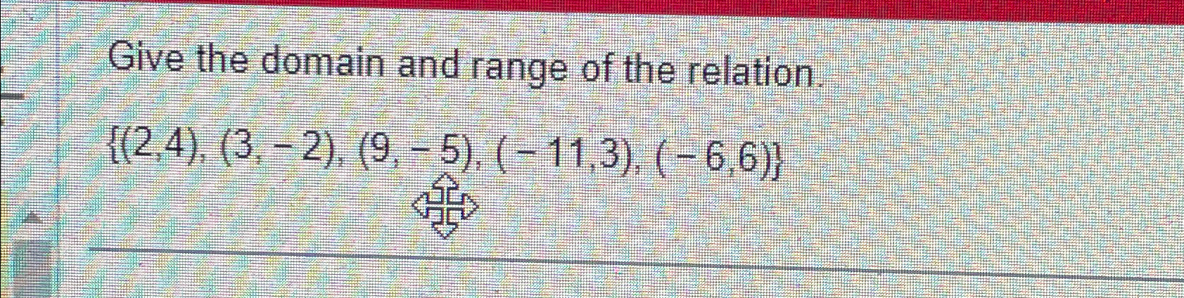 Solved Give the domain and range of the | Chegg.com