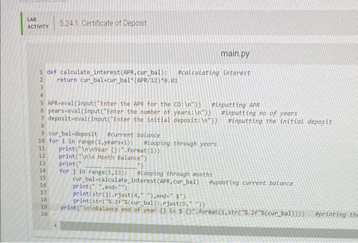 Solved I keep getting this error in my code. What is wrong | Chegg.com