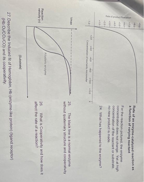 Solved -100- 490 Rate of an enzyme-catalyzed reaction as a | Chegg.com
