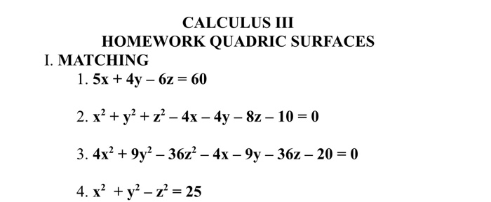 Calculus III - Quadric Surfaces