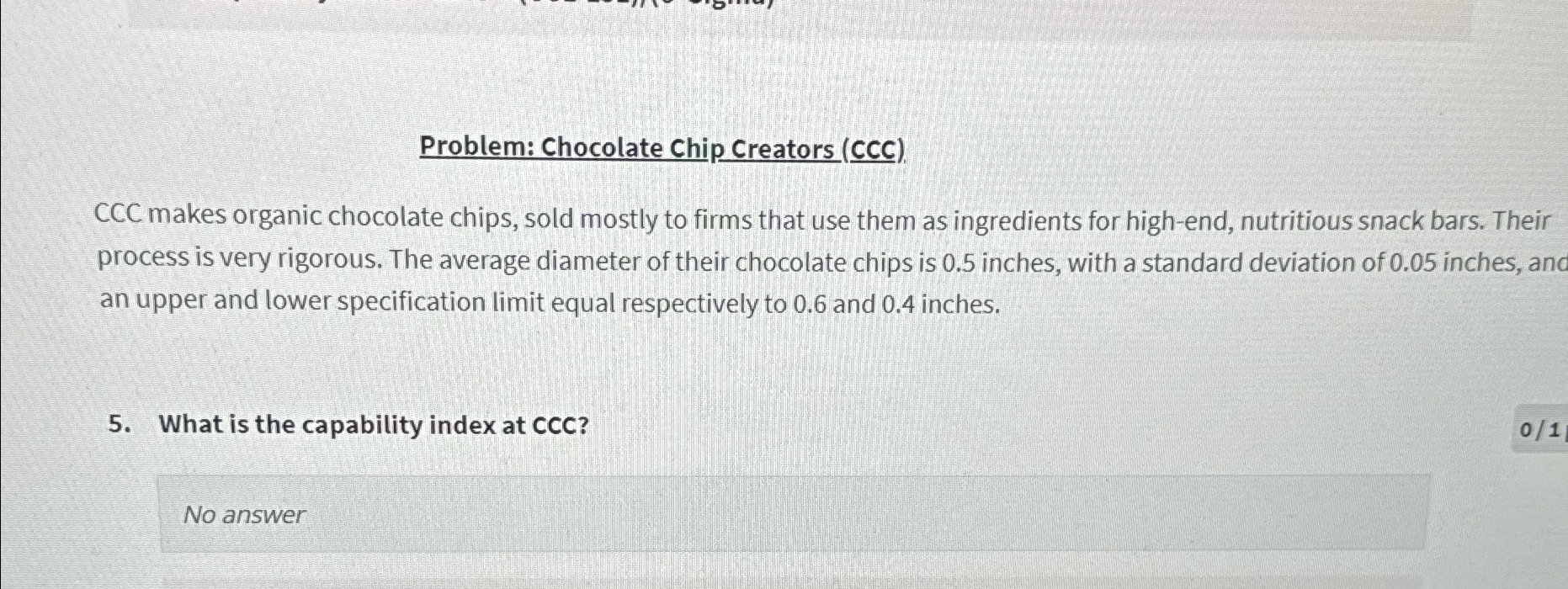 Solved Problem: Chocolate Chip Creators (CCC).CCC makes | Chegg.com