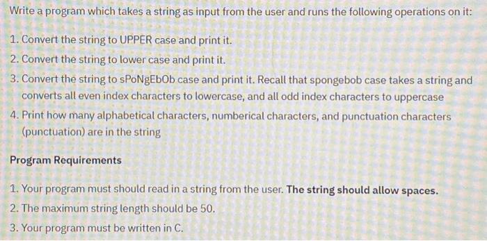 Solved Write a program which takes a string as input from | Chegg.com