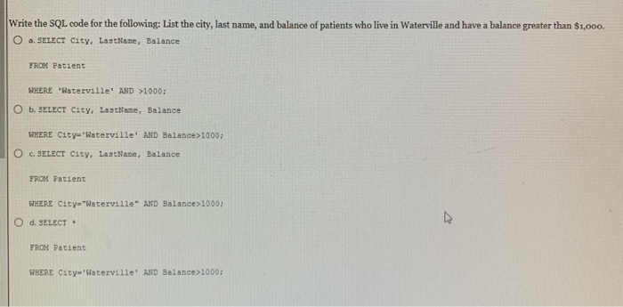 Solved Write the SQL code for the following: List all the | Chegg.com