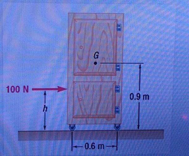 Solved Un Gabinete De Kg Est Montado Sobre Ruedas Que Le Chegg Com